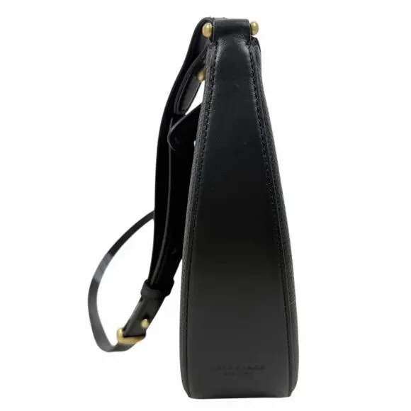 Kate Spade Duo Small Pebbled Leather Crossbody Bag Black Gold - Picture 10 of 16